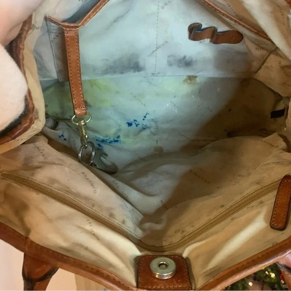 Brahmin Big Dots Brown Tote Bag Leather - Picture 13 of 13